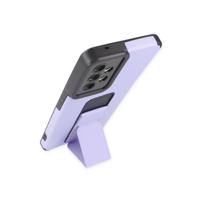 Newface Samsung Galaxy A53 5G Kılıf Mega Standlı Silikon - Lila