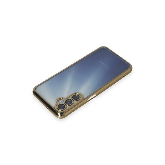 Newface Samsung Galaxy A55 5G Kılıf Razer Lensli Silikon - Gold