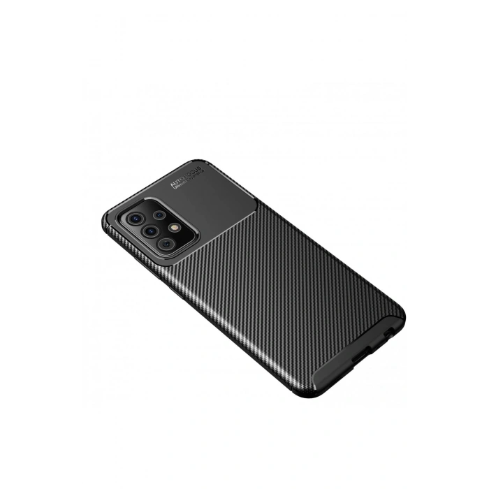Newface Samsung Galaxy A72 Kılıf Auto Focus Karbon Kapak - Siyah