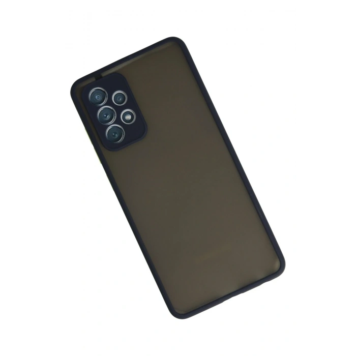 Newface Samsung Galaxy A72 Kılıf Montreal Silikon Kapak - Lacivert