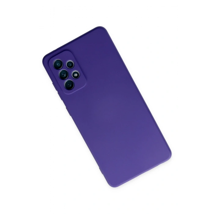 Newface Samsung Galaxy A72 Kılıf Nano içi Kadife Silikon - Mor