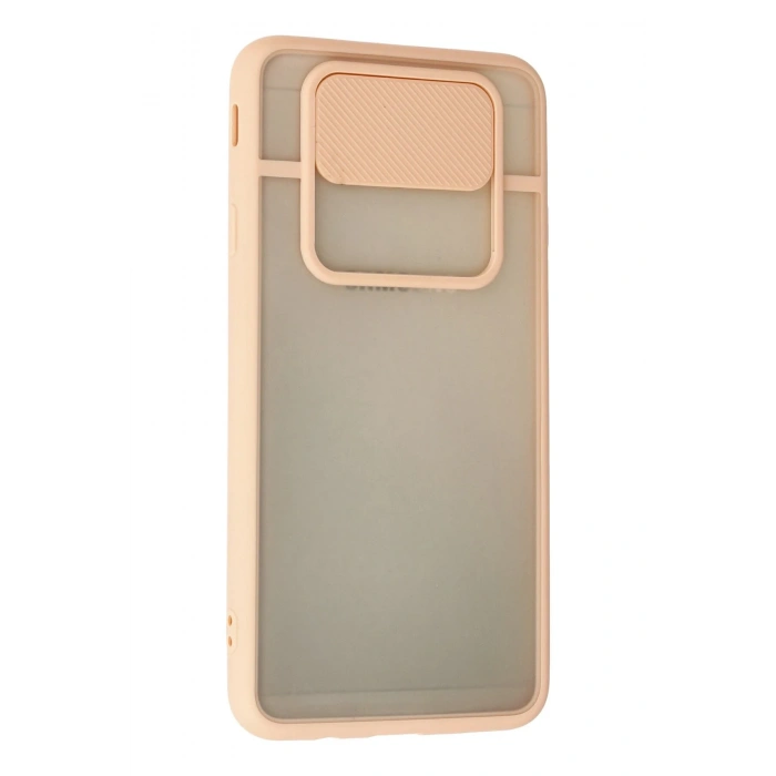 Newface Samsung Galaxy J7 Prime Kılıf Palm Buzlu Kamera Sürgülü Silikon - Pembe