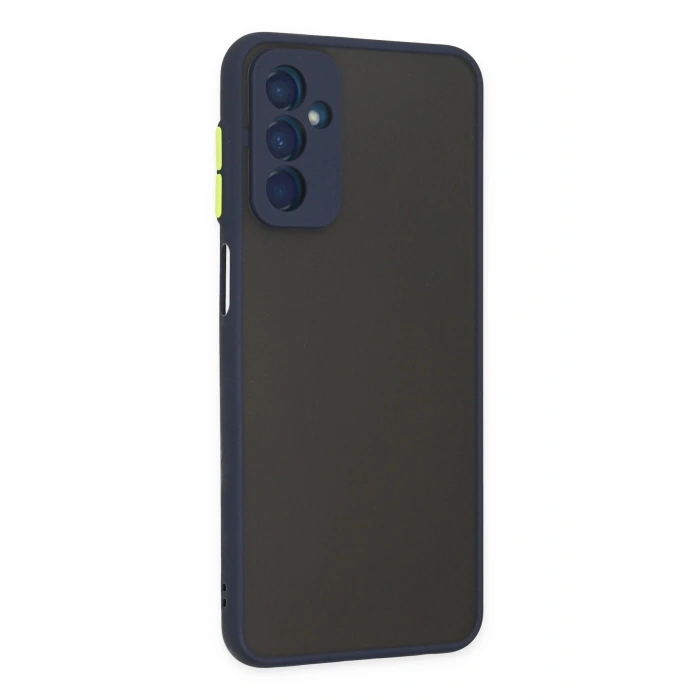 Newface Samsung Galaxy M13 Kılıf Montreal Silikon Kapak - Lacivert