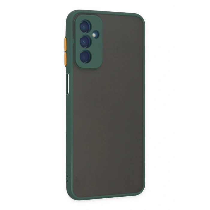 Newface Samsung Galaxy M13 Kılıf Montreal Silikon Kapak - Yeşil