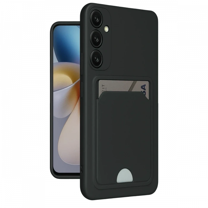 Newface Samsung Galaxy M15 Kelvin Kartvizitli Silikon - Siyah