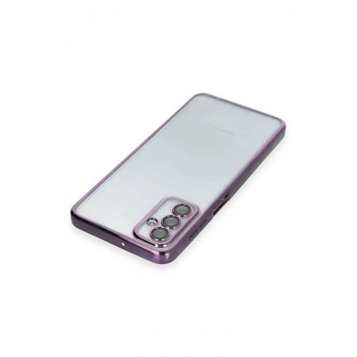 Newface Samsung Galaxy M23 Kılıf Razer Lensli Silikon - Mor