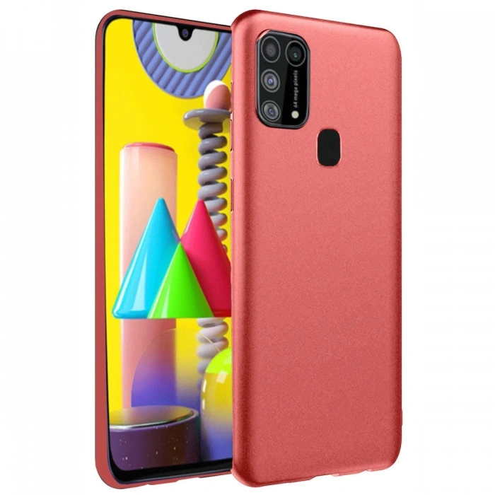 Newface Samsung Galaxy M31 Kılıf Nano içi Kadife Silikon - Kiremit