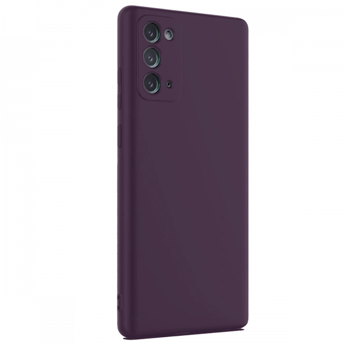 Newface Samsung Galaxy Note 20 Kılıf First Silikon - Mürdüm