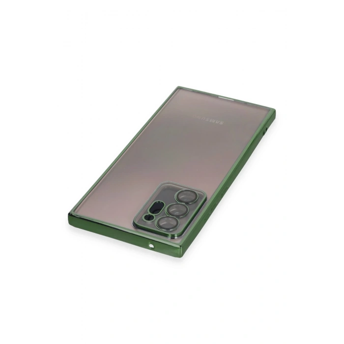 Newface Samsung Galaxy Note 20 Ultra Kılıf Razer Lensli Silikon - Yeşil