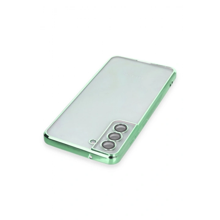 Newface Samsung Galaxy S21 FE Kılıf Razer Lensli Silikon - Yeşil