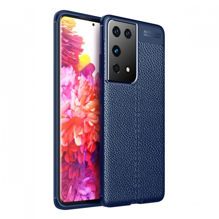 Newface Samsung Galaxy S21 Ultra Kılıf Auto Focus Kapak - Lacivert