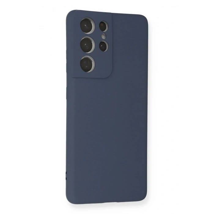 Newface Samsung Galaxy S21 Ultra Kılıf Nano içi Kadife Silikon - Gri