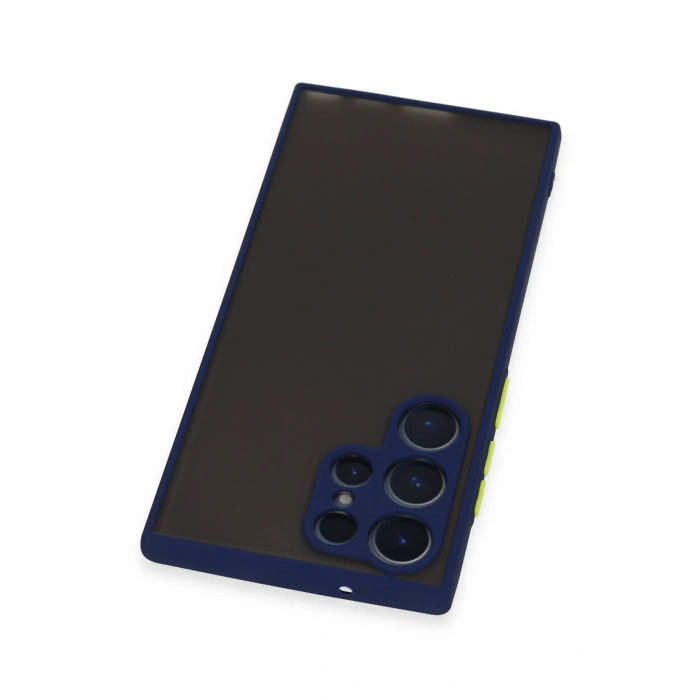 Newface Samsung Galaxy S22 Ultra Kılıf Montreal Silikon Kapak - Lacivert