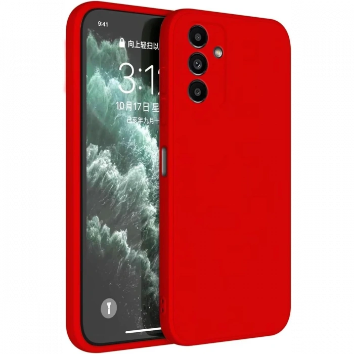 Newface Samsung Galaxy S23 FE Kılıf First Silikon - Kırmızı