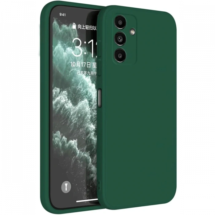 Newface Samsung Galaxy S23 FE Kılıf First Silikon - Koyu Yeşil