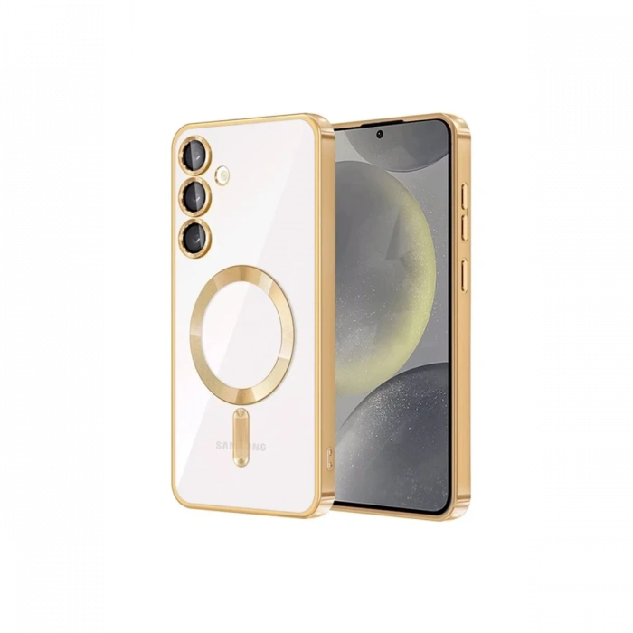 Newface Samsung Galaxy S23 Kılıf Kross Magneticsafe Kapak - Gold