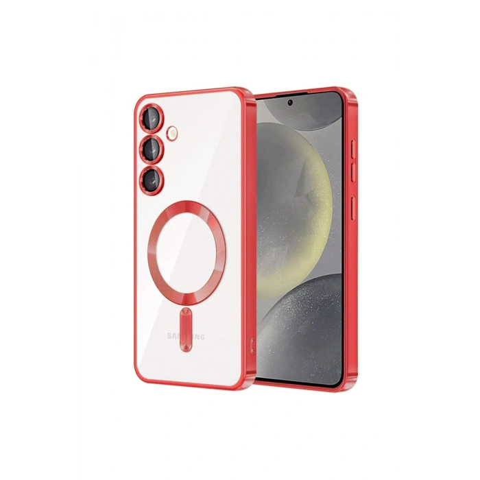 Newface Samsung Galaxy S23 Kılıf Kross Magneticsafe Kapak - Kırmızı