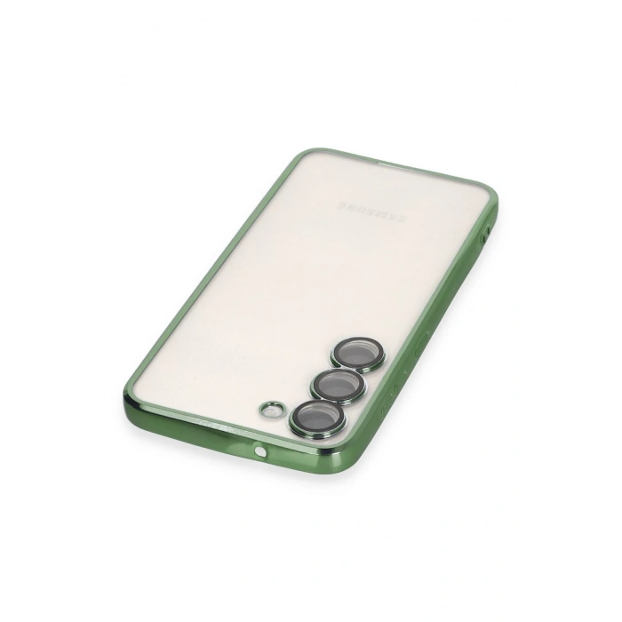 Newface Samsung Galaxy S23 Plus Kılıf Razer Lensli Silikon - Yeşil