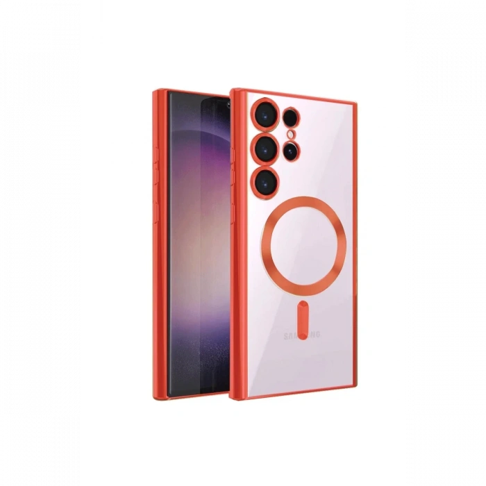 Newface Samsung Galaxy S23 Ultra Kılıf Kross Magneticsafe Kapak - Kırmızı