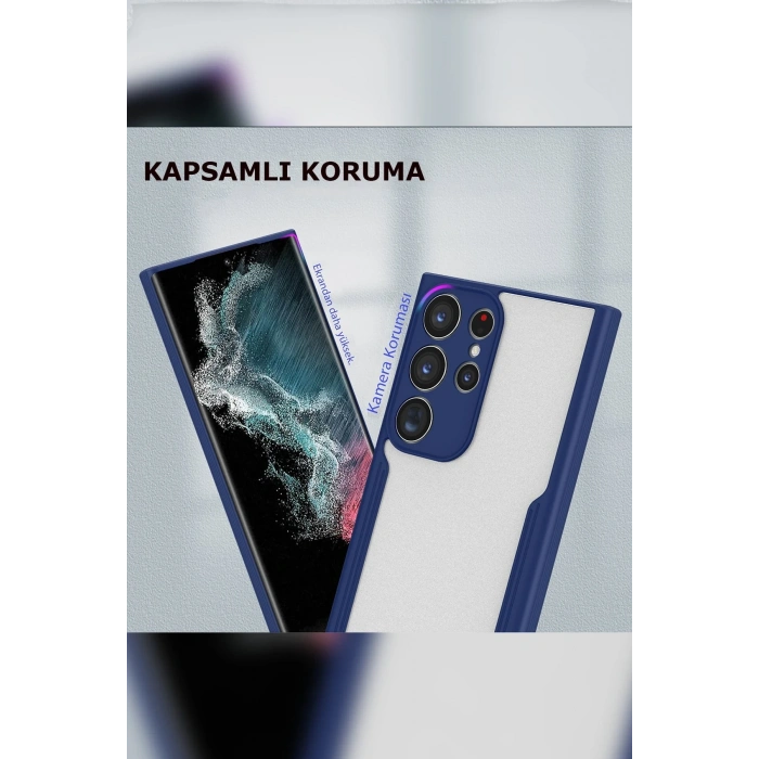 Newface Samsung Galaxy S23 Ultra Kılıf Platin Silikon - Kırmızı