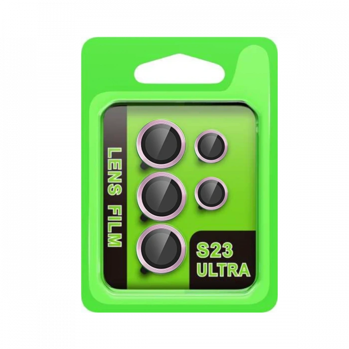 Newface Samsung Galaxy S23 Ultra Raze Metal Kamera Lens - Lila