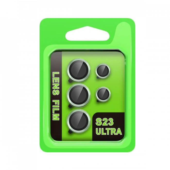 Newface Samsung Galaxy S23 Ultra Raze Metal Kamera Lens - Yeşil