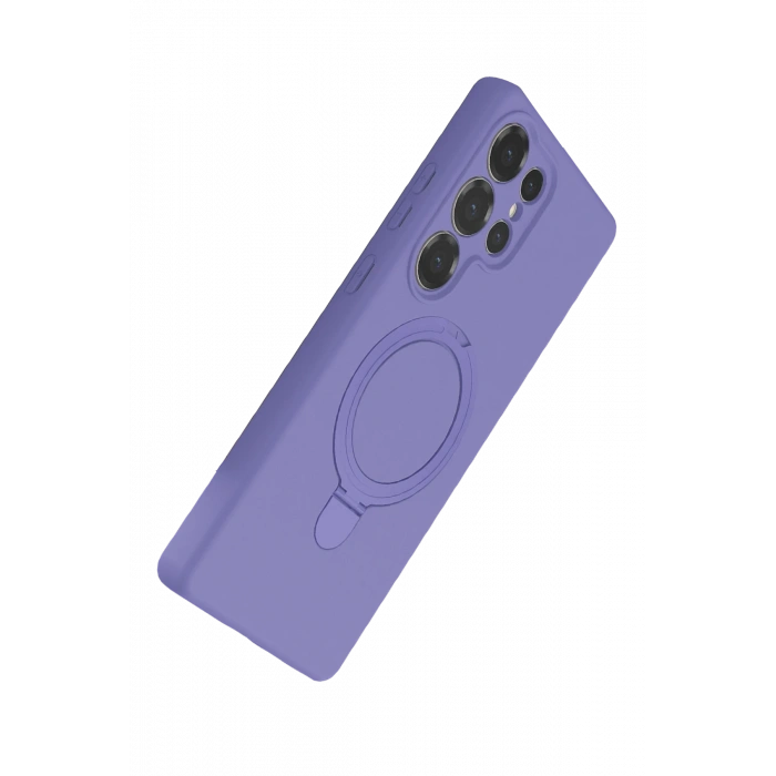 Newface Samsung Galaxy S23 Ultra Regal Magsafe Standlı Kapak - Lila