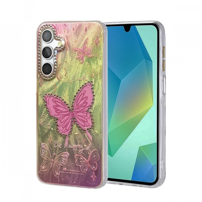 Newface Samsung Galaxy S24 FE Kılıf Blade Aynalı Desenli Kapak - Desen 5