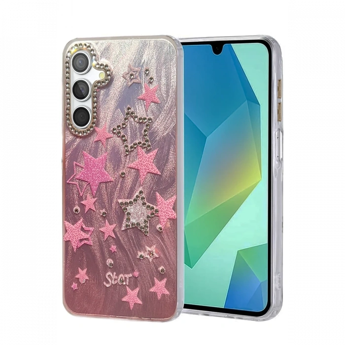 Newface Samsung Galaxy S24 FE Kılıf Blade Aynalı Desenli Kapak - Desen 7