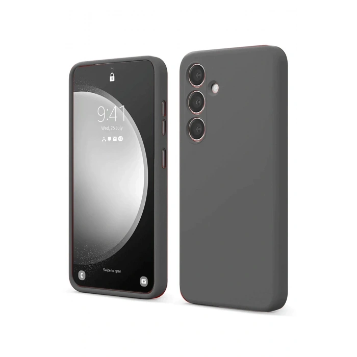 Newface Samsung Galaxy S24 FE Kılıf First Silikon - Gri