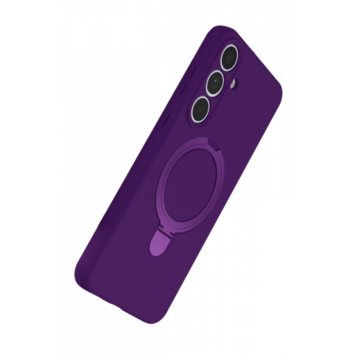 Newface Samsung Galaxy S24 FE Regal Magsafe Standlı Kapak - Derin Mor