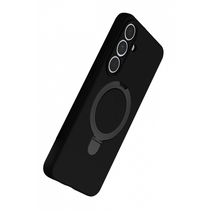 Newface Samsung Galaxy S24 FE Regal Magsafe Standlı Kapak - Siyah