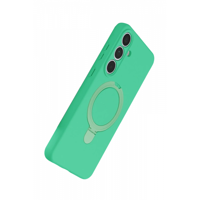 Newface Samsung Galaxy S24 FE Regal Magsafe Standlı Kapak - Yeşil