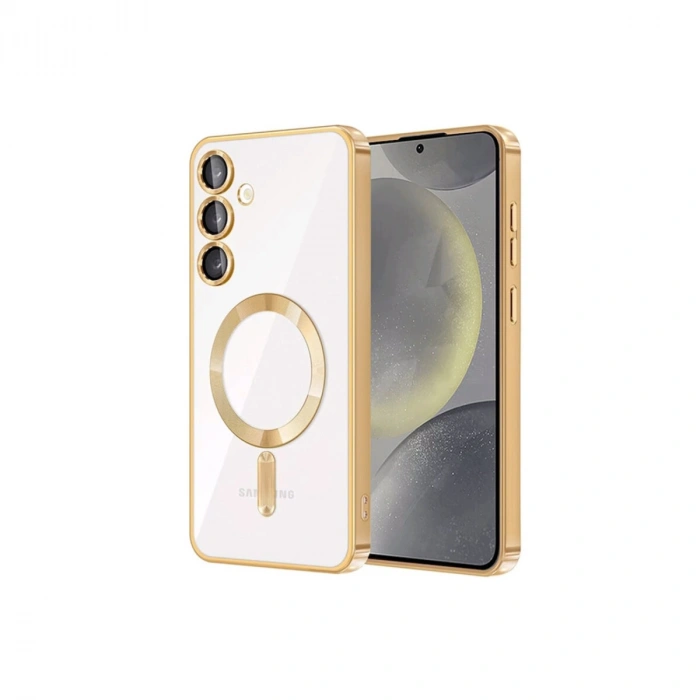 Newface Samsung Galaxy S24 Plus Kılıf Kross Magneticsafe Kapak - Gold