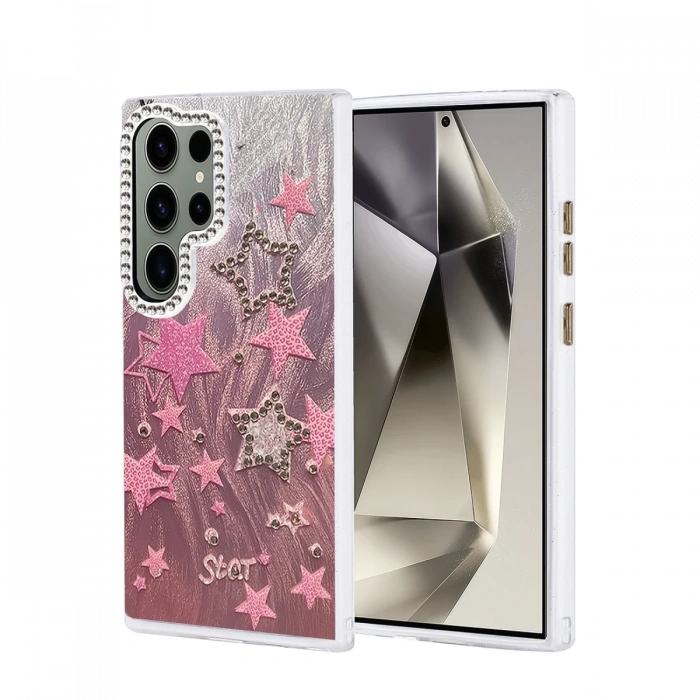 Newface Samsung Galaxy S24 Ultra Kılıf Blade Aynalı Desenli Kapak - Desen 7