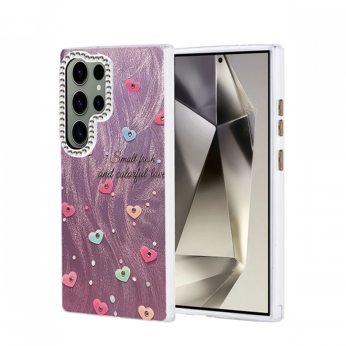 Newface Samsung Galaxy S24 Ultra Kılıf Blade Aynalı Desenli Kapak - Desen 8