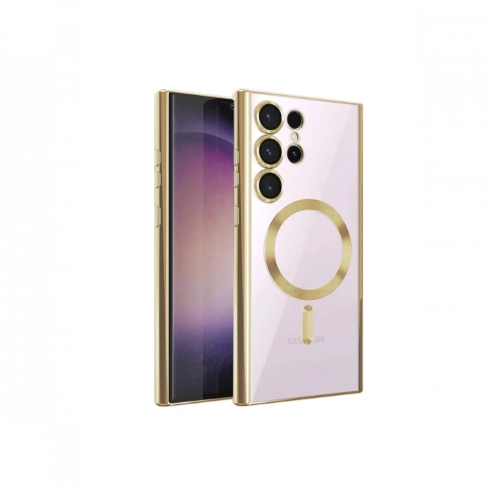 Newface Samsung Galaxy S24 Ultra Kılıf Kross Magneticsafe Kapak - Gold