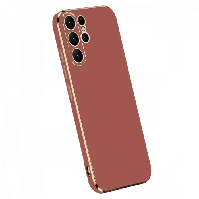 Newface Samsung Galaxy S24 Ultra Kılıf Volet Silikon - Kırmızı