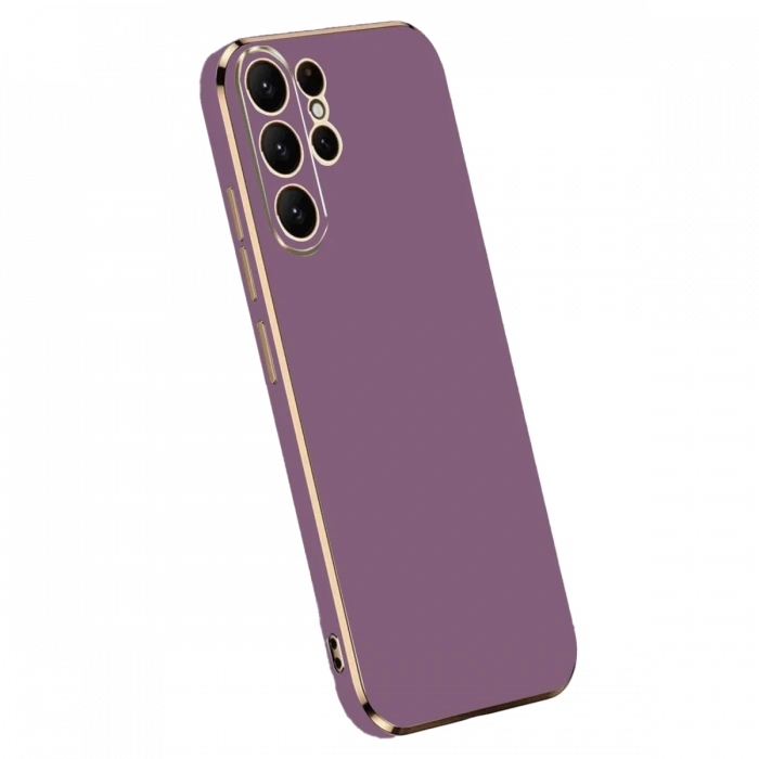 Newface Samsung Galaxy S24 Ultra Kılıf Volet Silikon - Mor