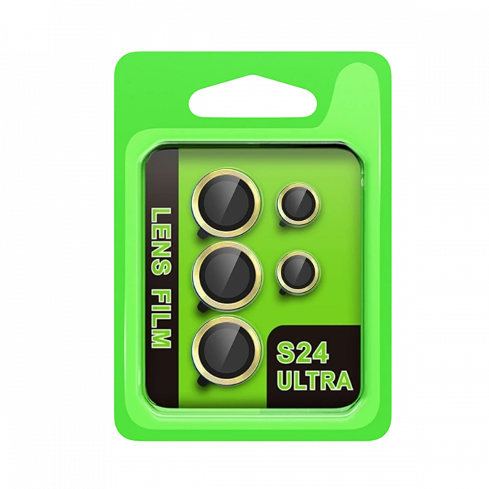 Newface Samsung Galaxy S24 Ultra Raze Metal Kamera Lens - Sarı