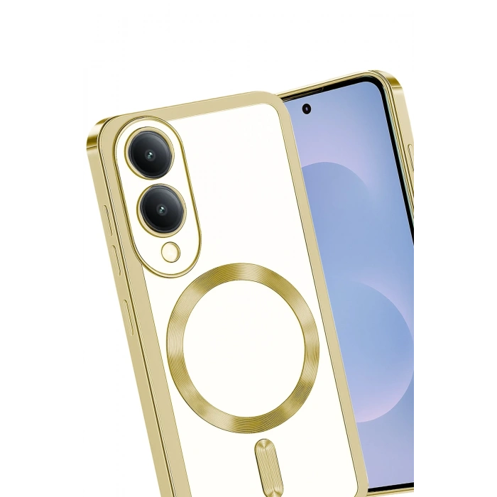 Newface Samsung Galaxy S25 Edge Kross Magneticsafe Kapak - Gold