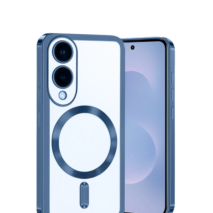 Newface Samsung Galaxy S25 Edge Kross Magneticsafe Kapak - Sierra Blue