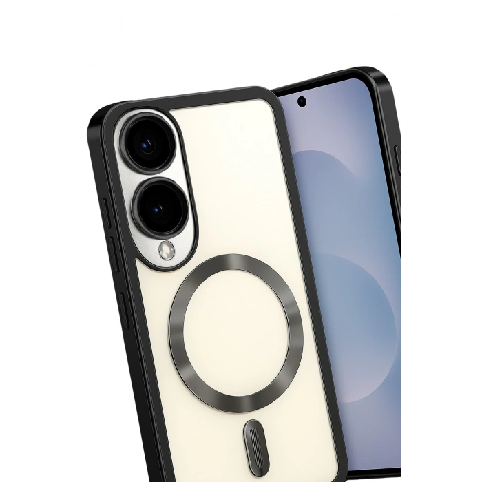 Newface Samsung Galaxy S25 Edge Kross Magneticsafe Kapak - Siyah