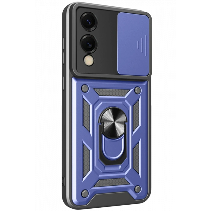 Newface Samsung Galaxy S25 Edge Pars Lens Yüzüklü Silikon - Lacivert