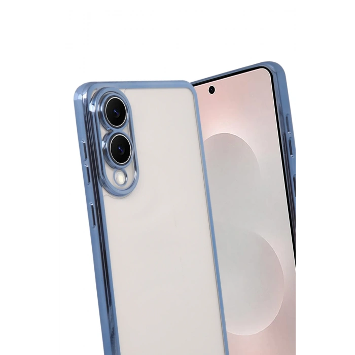 Newface Samsung Galaxy S25 Edge Razer Lensli Silikon - Açık Mavi