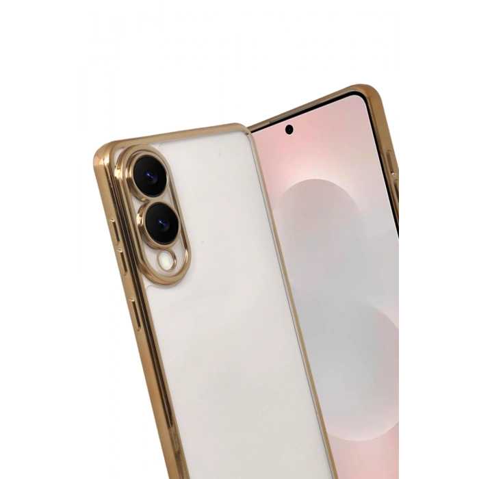 Newface Samsung Galaxy S25 Edge Razer Lensli Silikon - Gold