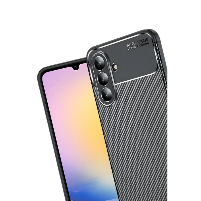 Newface Samsung Galaxy S25 FE Auto Focus Karbon Kapak - Siyah
