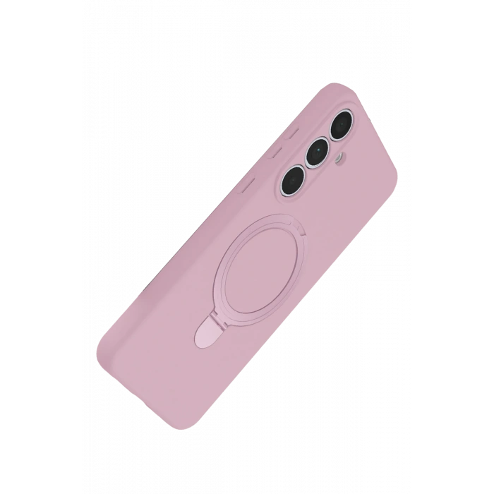 Newface Samsung Galaxy S25 FE Regal Magsafe Standlı Kapak - Açık Pembe