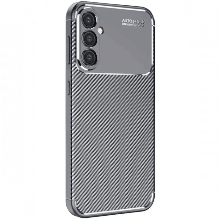 Newface Samsung Galaxy S25 Plus Kılıf Auto Focus Karbon Kapak - Gri