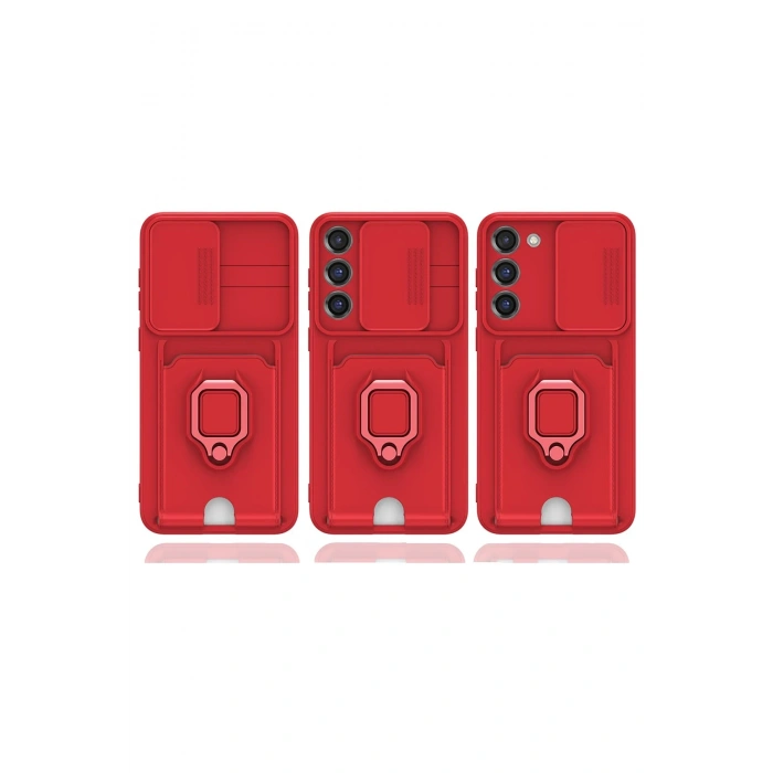 Newface Samsung Galaxy S25 Plus Kılıf Zuma Kartvizitli Yüzüklü Silikon - Yeşil